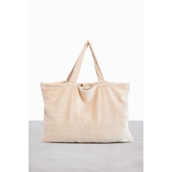 NWT BEIS Terry Towel Tote in BEIGE - Picture 2 of 6